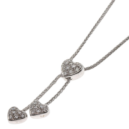 Damiani heart pavé diamond Necklace K18 White Gold Ladies [Used]