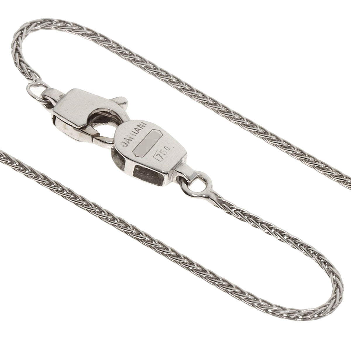 Damiani heart pavé diamond Necklace K18 White Gold Ladies [Used]