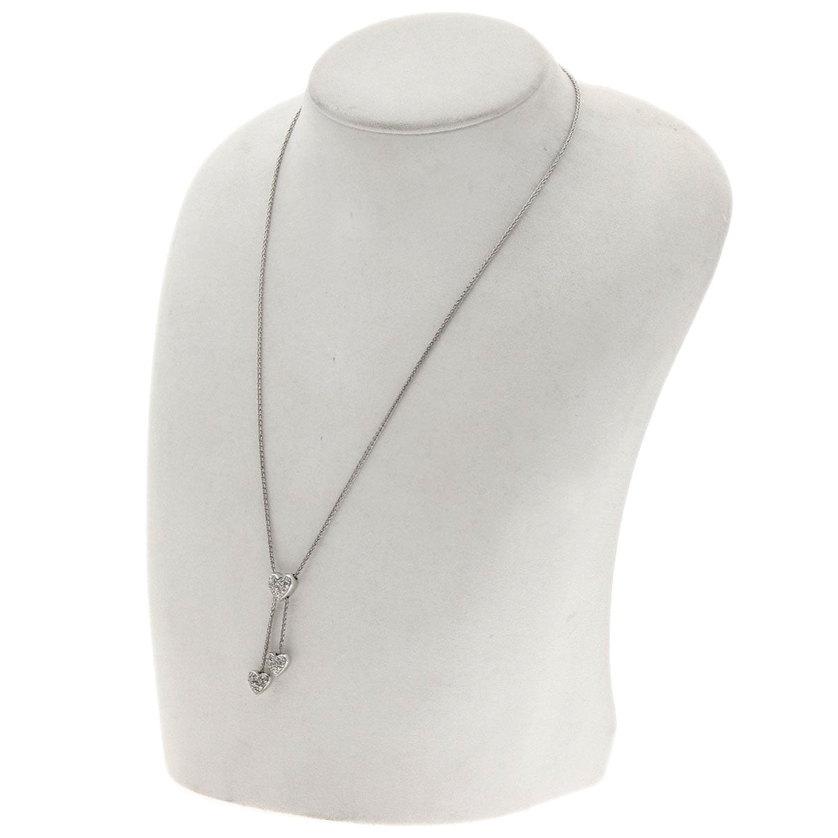 Damiani heart pavé diamond Necklace K18 White Gold Ladies [Used]