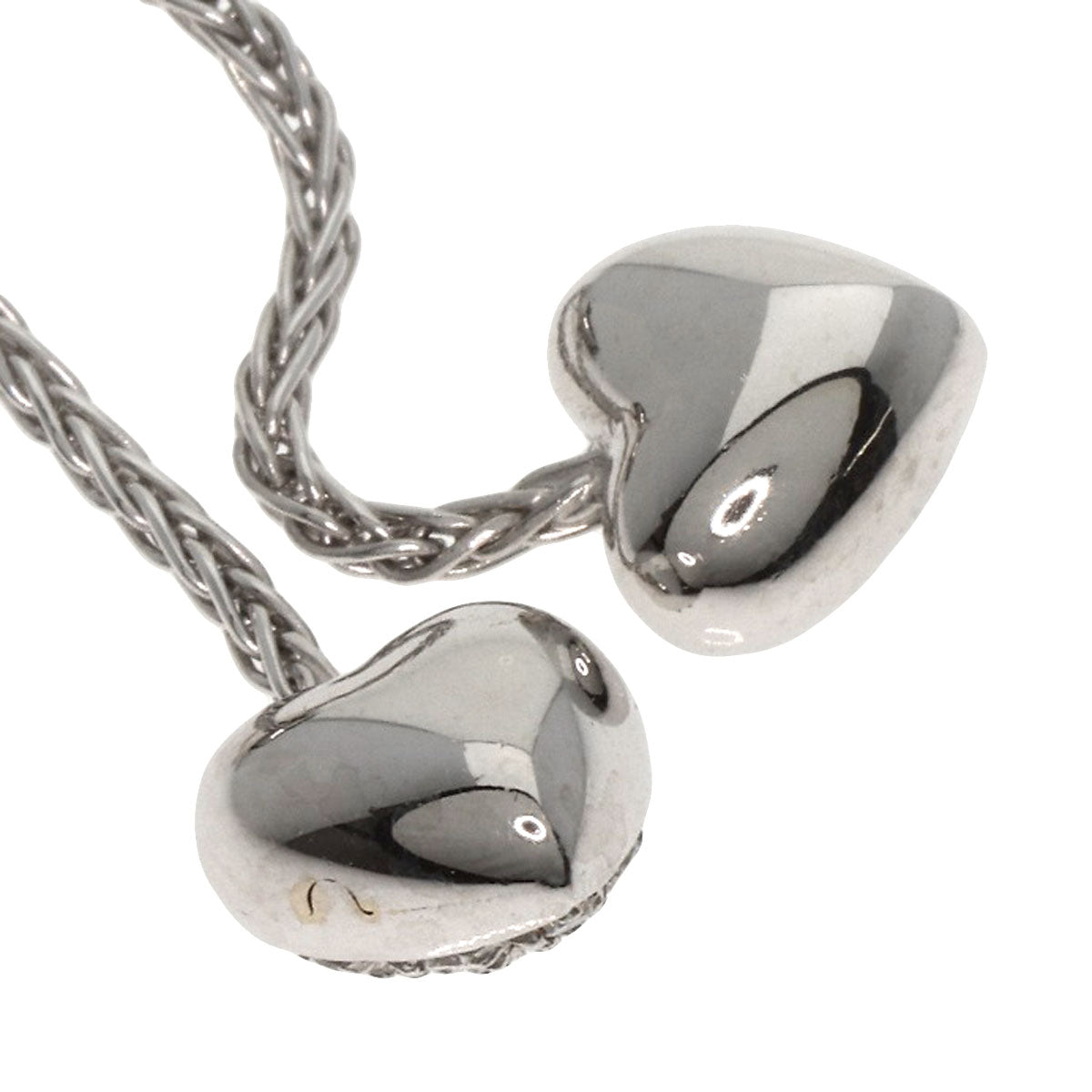 Damiani heart pavé diamond Necklace K18 White Gold Ladies [Used]