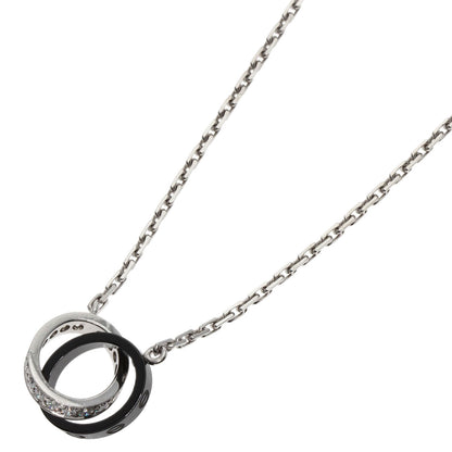 CARTIER Baby Love Diamond Necklace K18 White Gold CeramicLadies [Used]