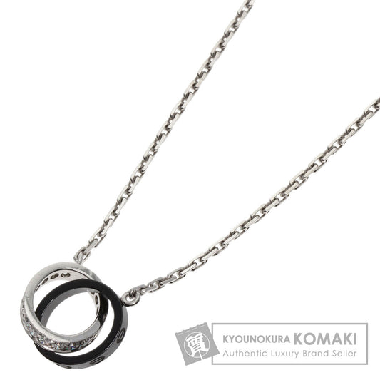 CARTIER Baby Love Diamond Necklace K18 White Gold CeramicLadies [Used]