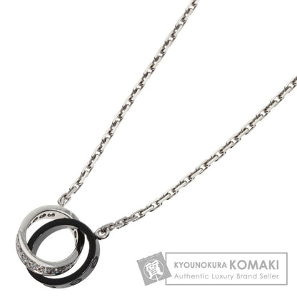 CARTIER Baby Love Diamond Necklace K18 White Gold CeramicLadies [Used]