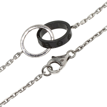 CARTIER Baby Love Diamond Necklace K18 White Gold CeramicLadies [Used]