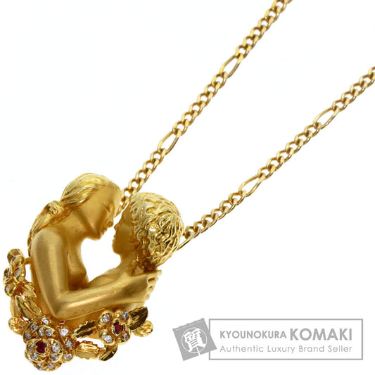 Carrera y Carrera   Necklace Adam & Eve Ruby Diamond K18 Yellow Gold Ladies