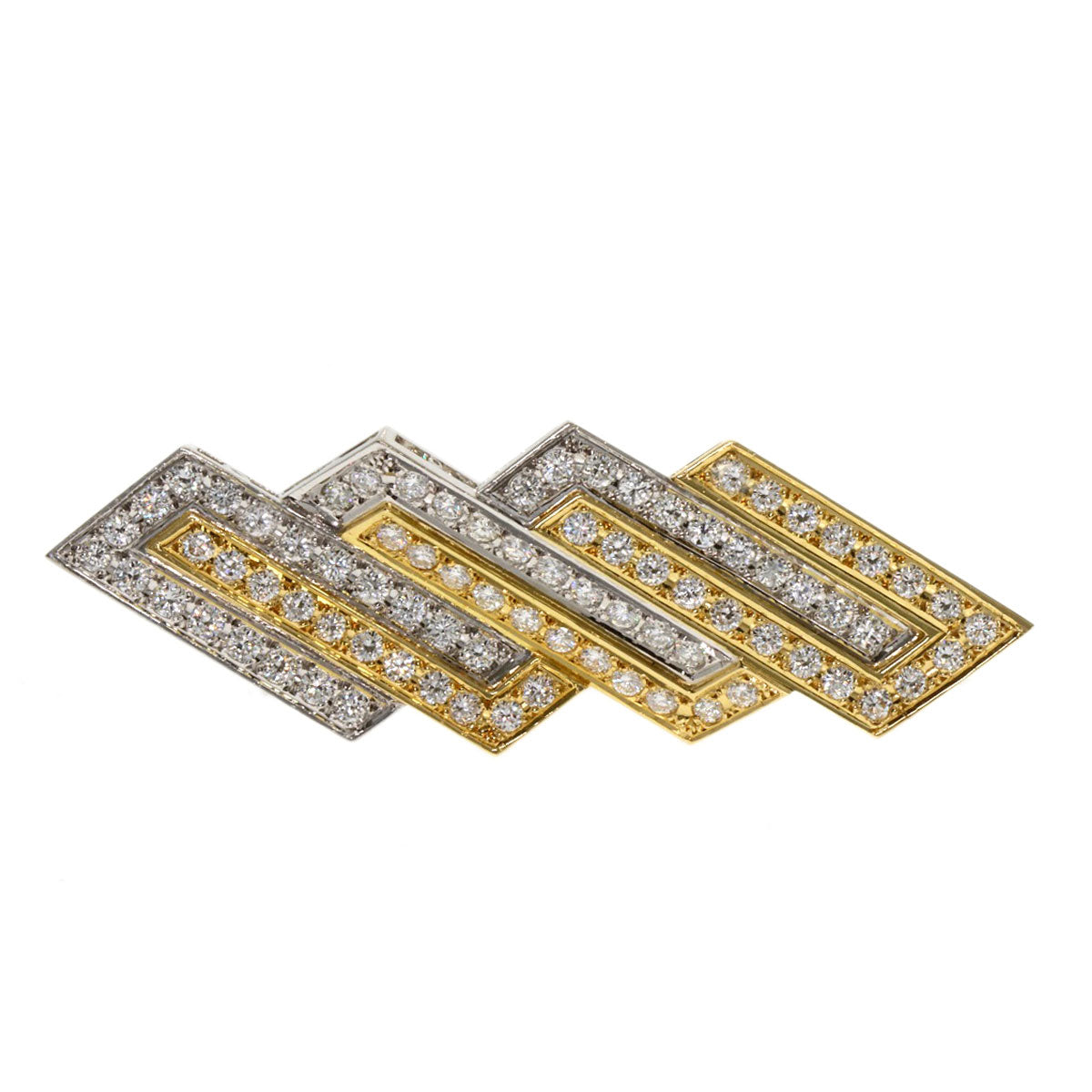 MIKIMOTO Diamond Obi closure K18 White Gold K14 Yellow GoldLadies [Used]
