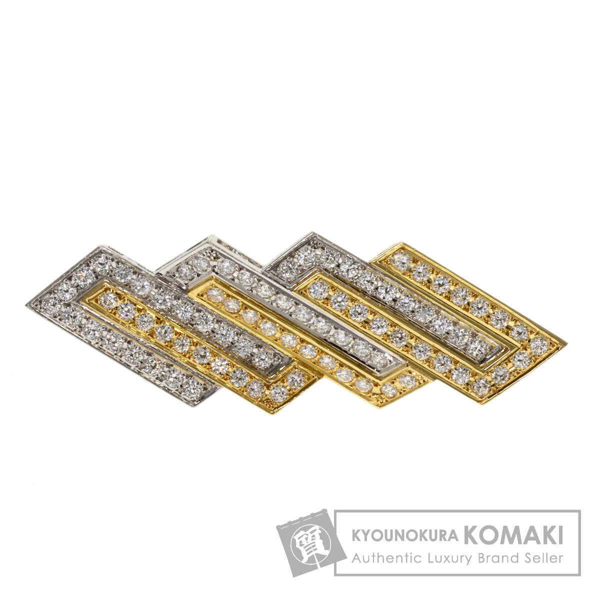 MIKIMOTO Diamond Obi closure K18 White Gold K14 Yellow GoldLadies [Used]
