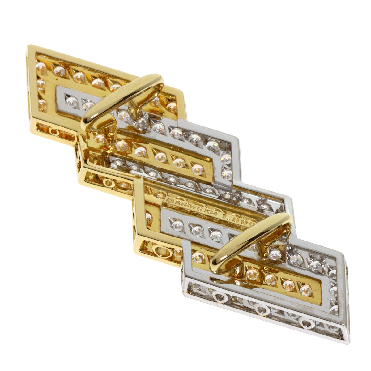 MIKIMOTO Diamond Obi closure K18 White Gold K14 Yellow GoldLadies [Used]