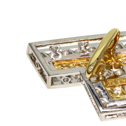 MIKIMOTO Diamond Obi closure K18 White Gold K14 Yellow GoldLadies [Used]