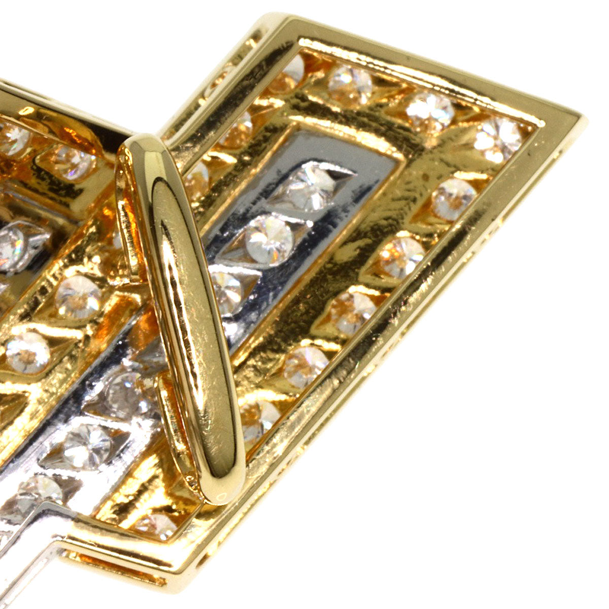 MIKIMOTO Diamond Obi closure K18 White Gold K14 Yellow GoldLadies [Used]