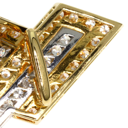 MIKIMOTO Diamond Obi closure K18 White Gold K14 Yellow GoldLadies [Used]