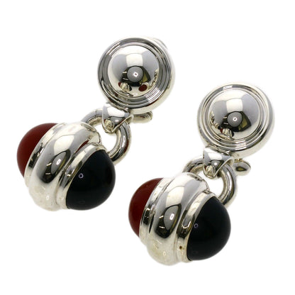 TIFFANY&Co.   Earring Vintage Onyx Carnelian Silver Ladies