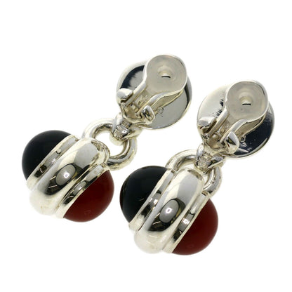 TIFFANY&Co.   Earring Vintage Onyx Carnelian Silver Ladies