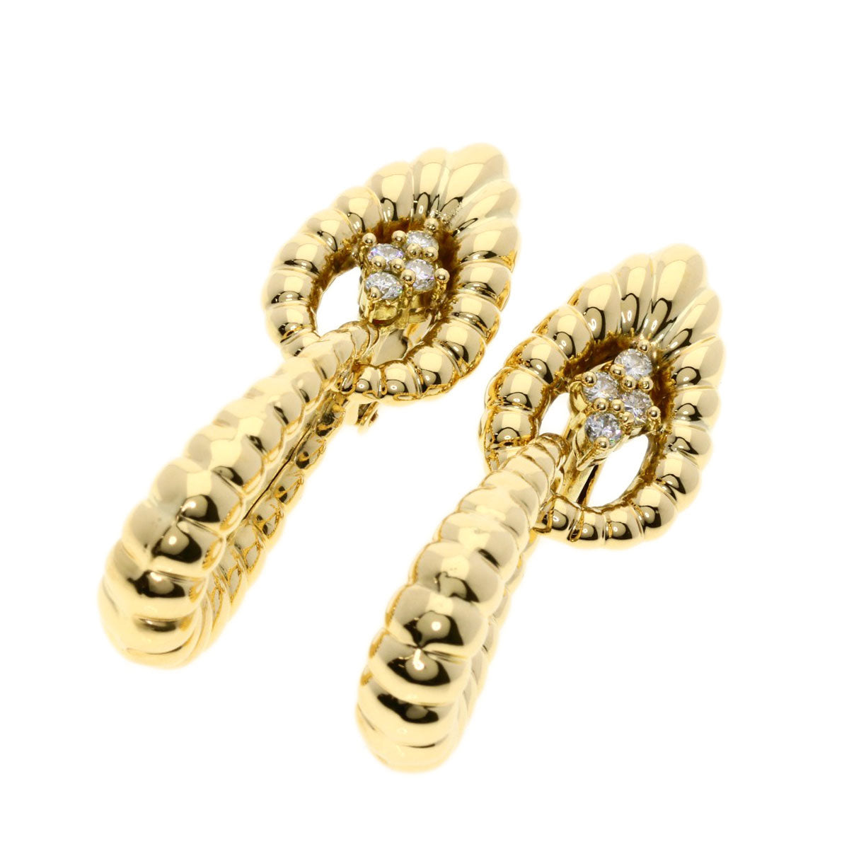 Jeunet   Earring Diamond K18 Yellow Gold Ladies