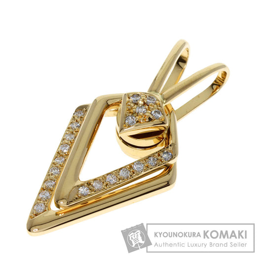 WALTHAM   Pendant top swing diamond K18 Yellow Gold Ladies