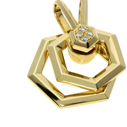 WALTHAM   Pendant top swing diamond K18 Yellow Gold Ladies