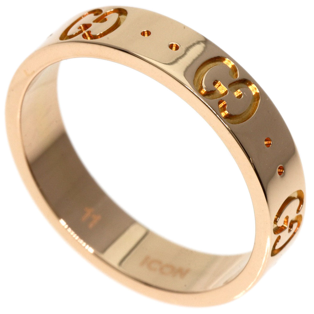 GUCCI   Icon #11 Ring  K18 Pink Gold Ladies [Used]