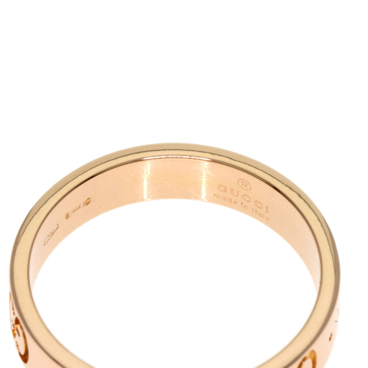 GUCCI   Icon #11 Ring  K18 Pink Gold Ladies [Used]