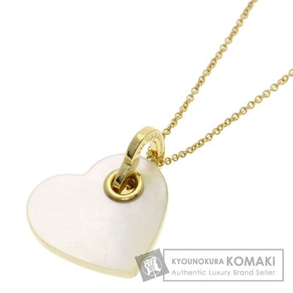 TIFFANY&Co. heart white shell Necklace K18 Yellow Gold Ladies [Used]