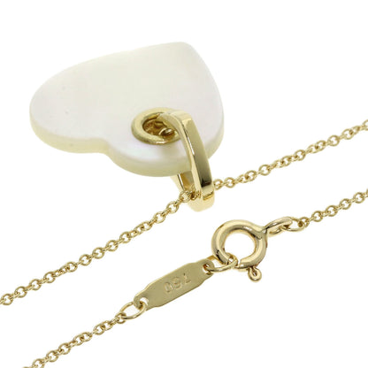 TIFFANY&Co. heart white shell Necklace K18 Yellow Gold Ladies [Used]