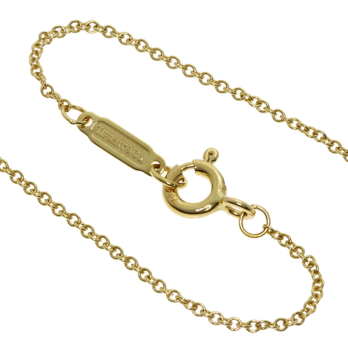 TIFFANY&Co. heart white shell Necklace K18 Yellow Gold Ladies [Used]