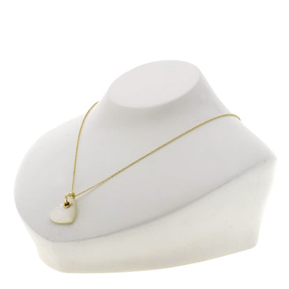 TIFFANY&Co. heart white shell Necklace K18 Yellow Gold Ladies [Used]