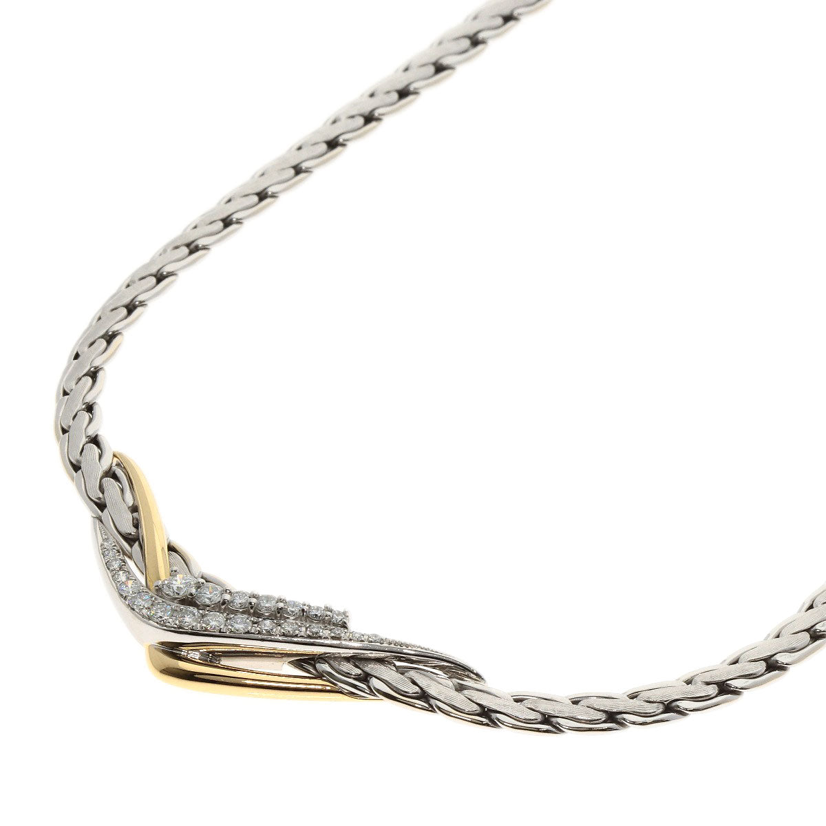 Jeunet   Necklace Diamond K18 Yellow Gold PT900Ladies