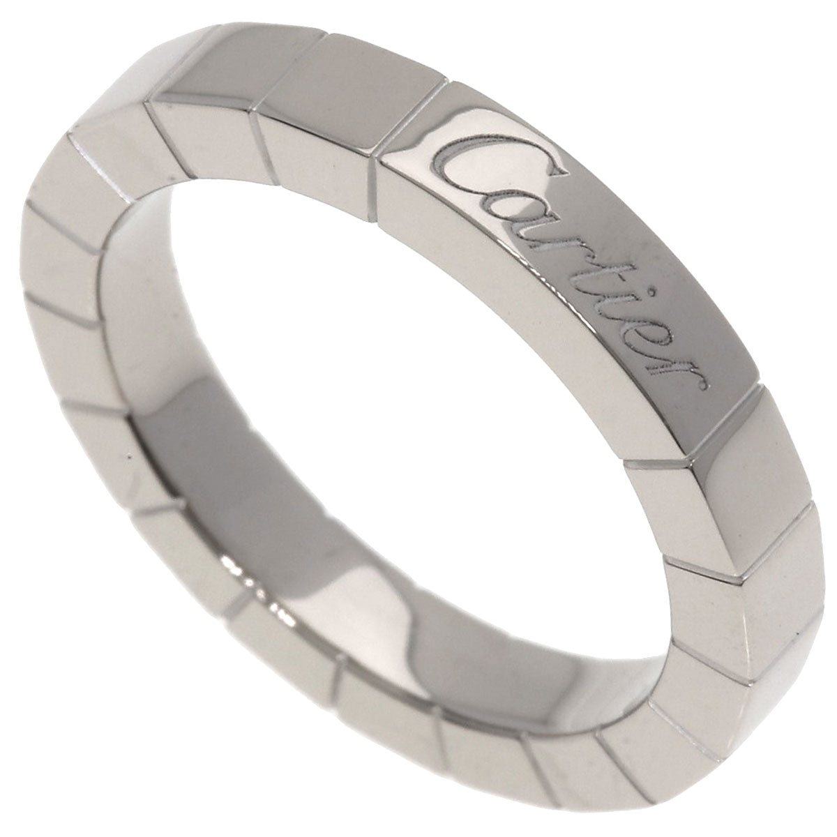 CARTIER   Ring Laniere # 48 K18 White Gold Ladies