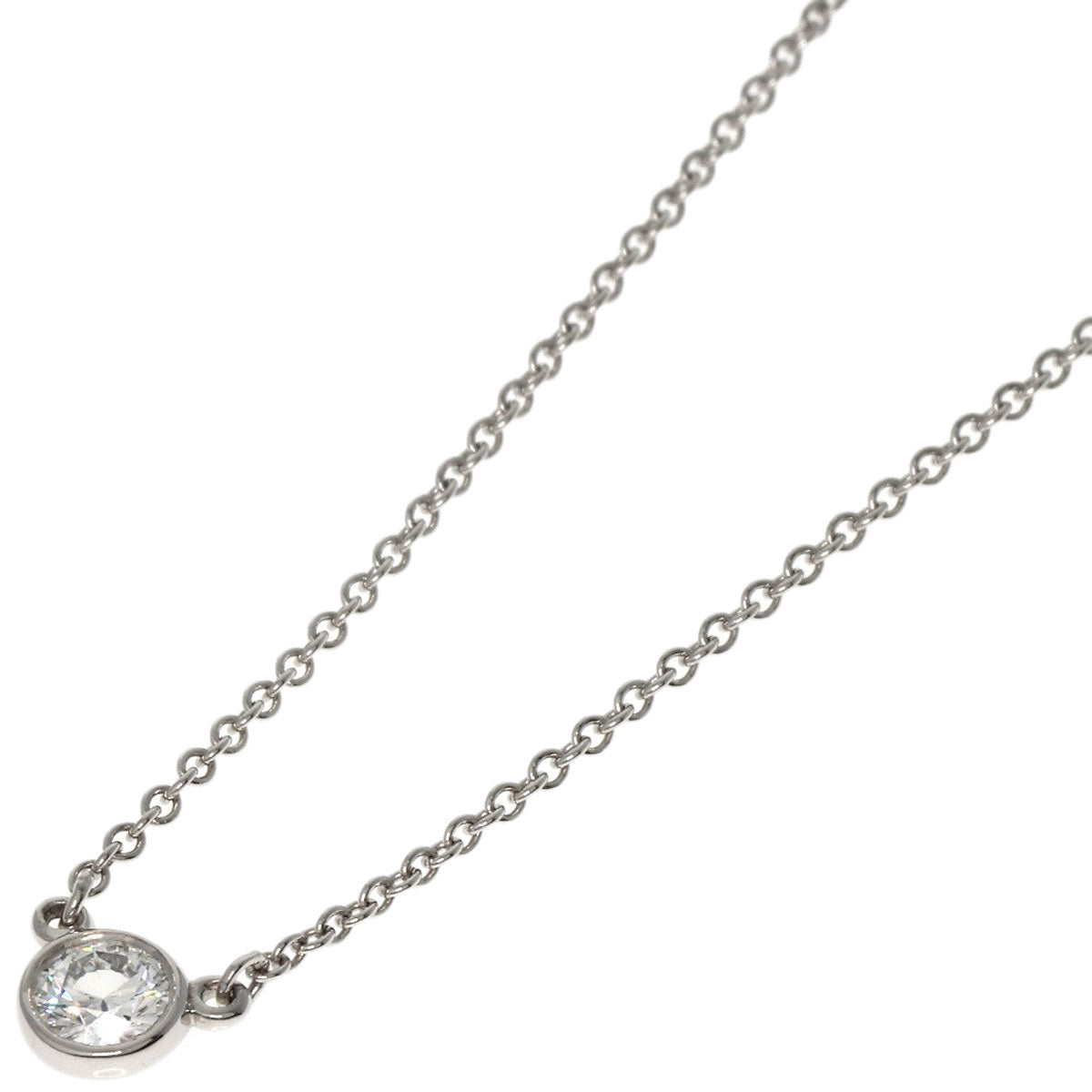 TIFFANY&Co.   Necklace By The Yard 1P Diamond Platinum PT950 Ladies