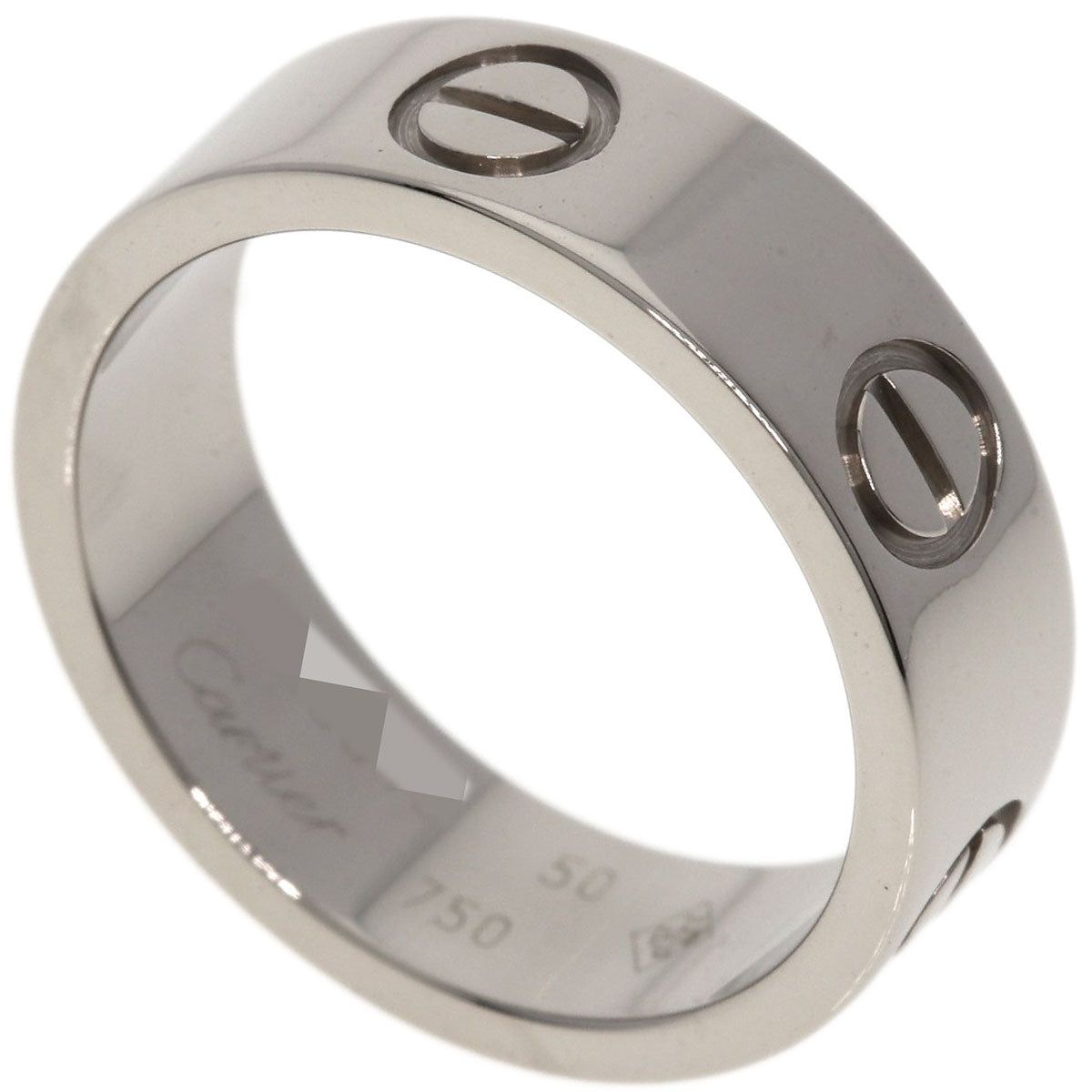 CARTIER   Ring love ring #50 K18 White Gold Ladies