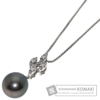 TASAKI Black butterfly Pearl Pearl Necklace K18 White Gold Ladies [Used]