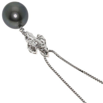 TASAKI Black butterfly Pearl Pearl Necklace K18 White Gold Ladies [Used]