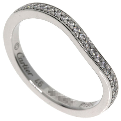 CARTIER   Ring Ballerina Curve Half Eternity Diamond #46 Platinum PT950 Ladies