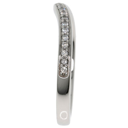 CARTIER   Ring Ballerina Curve Half Eternity Diamond #46 Platinum PT950 Ladies