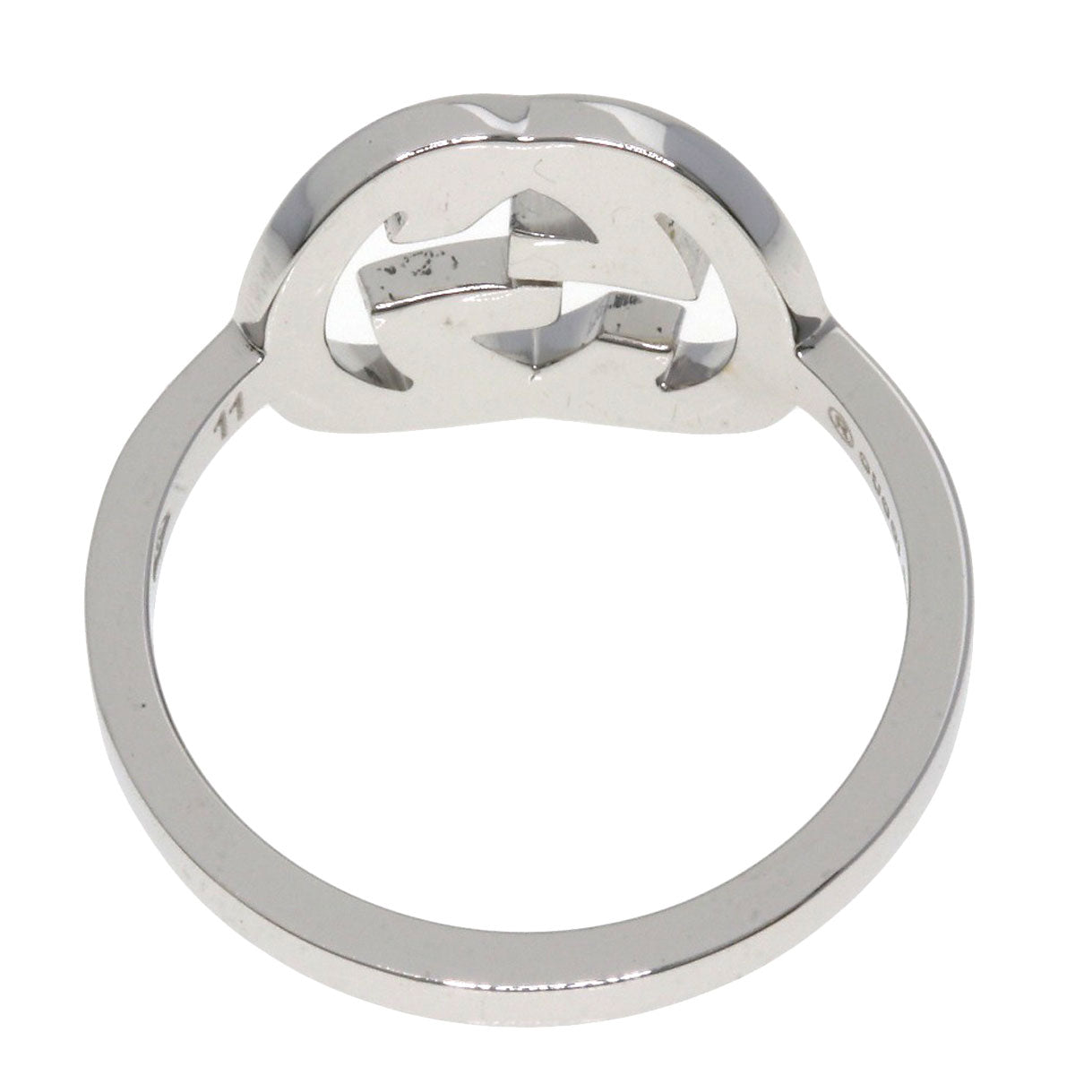 GUCCI   Ring GG Logo #11 K18 White Gold Ladies