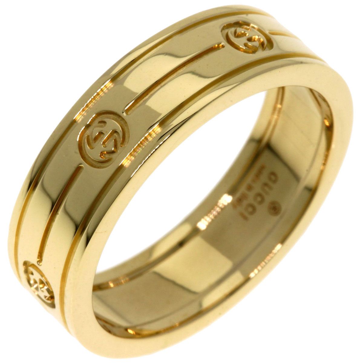 GUCCI   Ring Interlocking #21 K18 Yellow Gold Ladies