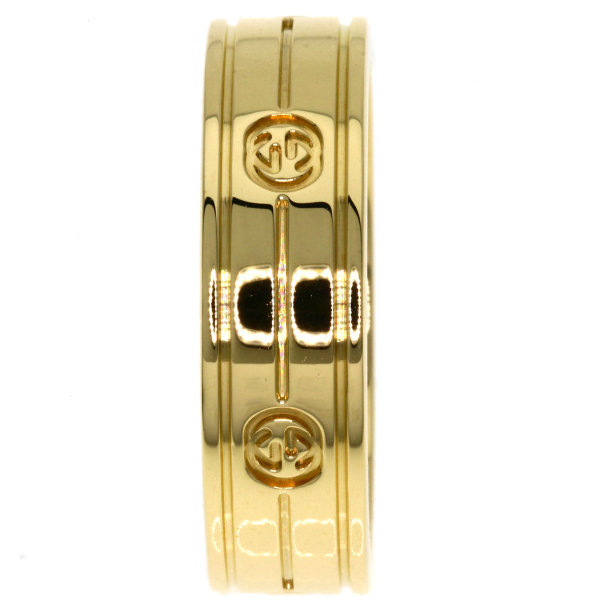 GUCCI   Ring Interlocking #21 K18 Yellow Gold Ladies