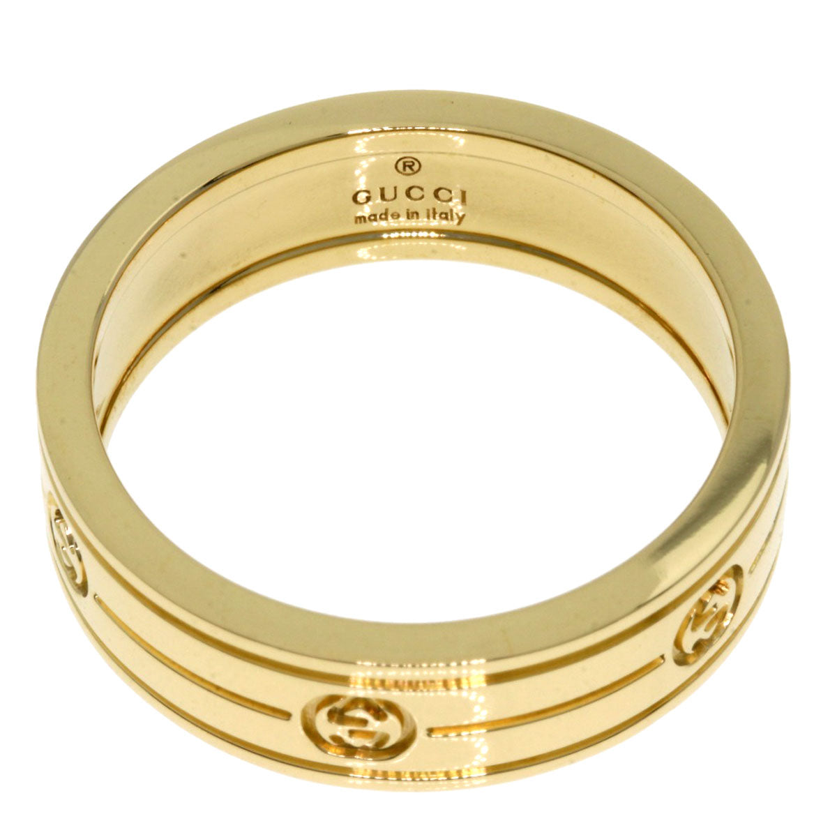 GUCCI   Ring Interlocking #21 K18 Yellow Gold Ladies