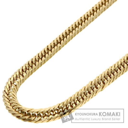 Curb chain Kihei W6 side Necklace K18 Yellow Gold  30.6g　Ladies