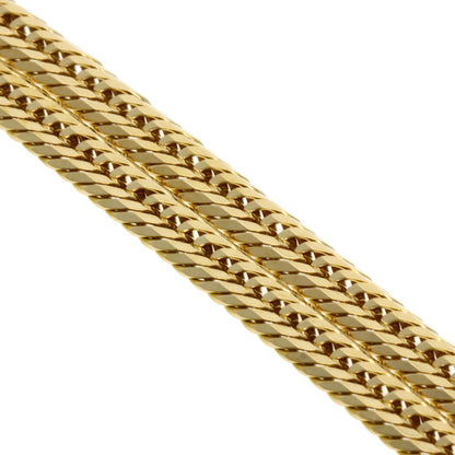 Curb chain Kihei W6 side Necklace K18 Yellow Gold  30.6g　Ladies