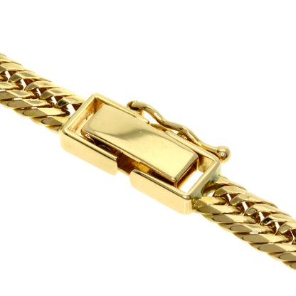 Curb chain Kihei W6 side Necklace K18 Yellow Gold  30.6g　Ladies