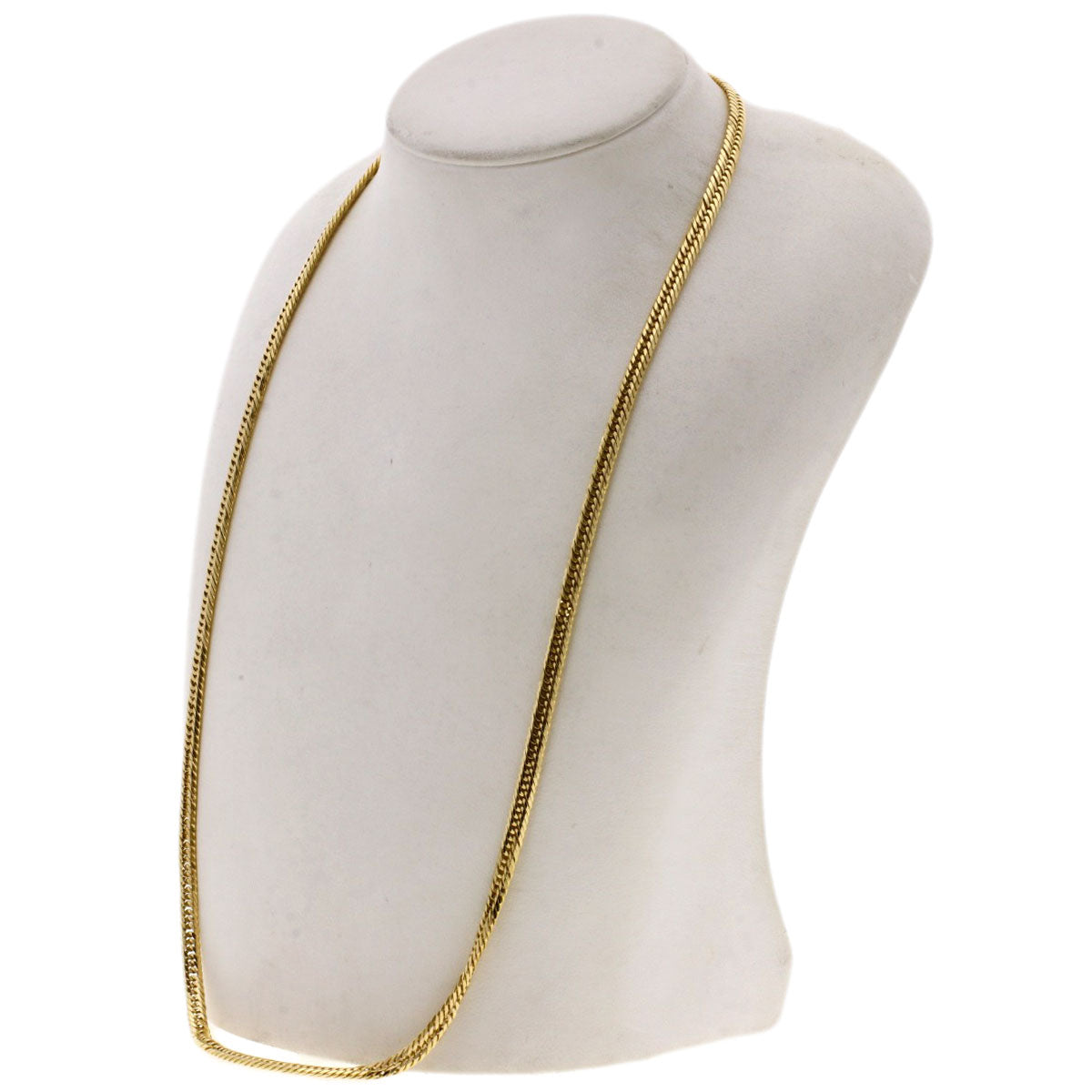 Curb chain Kihei W6 side Necklace K18 Yellow Gold  30.6g　Ladies