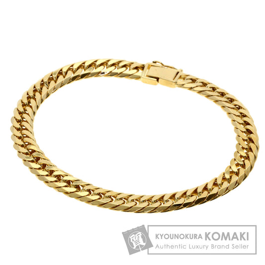 Curb chain Kihei W6 side Bracelet K18 Yellow Gold  30.1g　Ladies