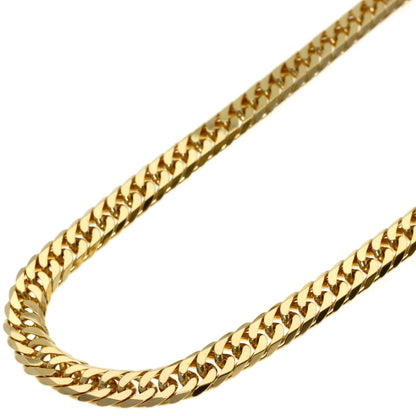 Curb chain Kihei W6 side Necklace K18 Yellow Gold  30.3g　Ladies