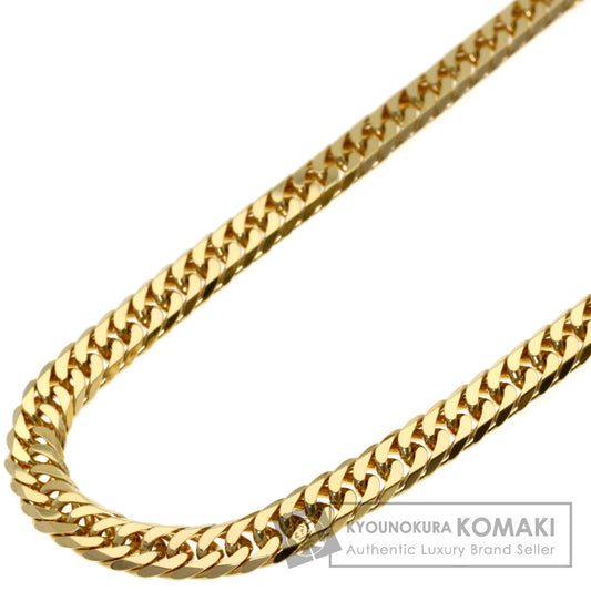 Curb chain Kihei W6 side Necklace K18 Yellow Gold  30.3g　Ladies