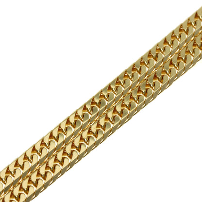 Curb chain Kihei W6 side Necklace K18 Yellow Gold  30.3g　Ladies