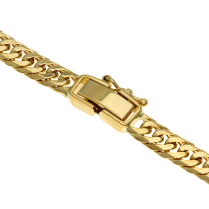 Curb chain Kihei W6 side Necklace K18 Yellow Gold  30.3g　Ladies