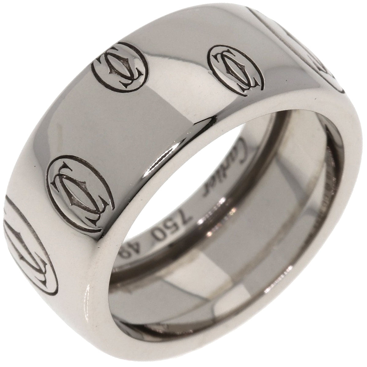 CARTIER   Ring Happy Birthday LM #49 K18 White Gold Ladies