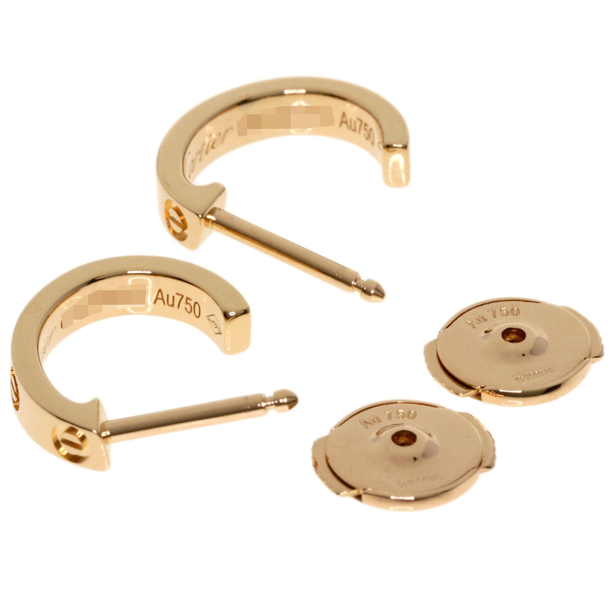 CARTIER   earring mini love K18 Pink Gold Ladies