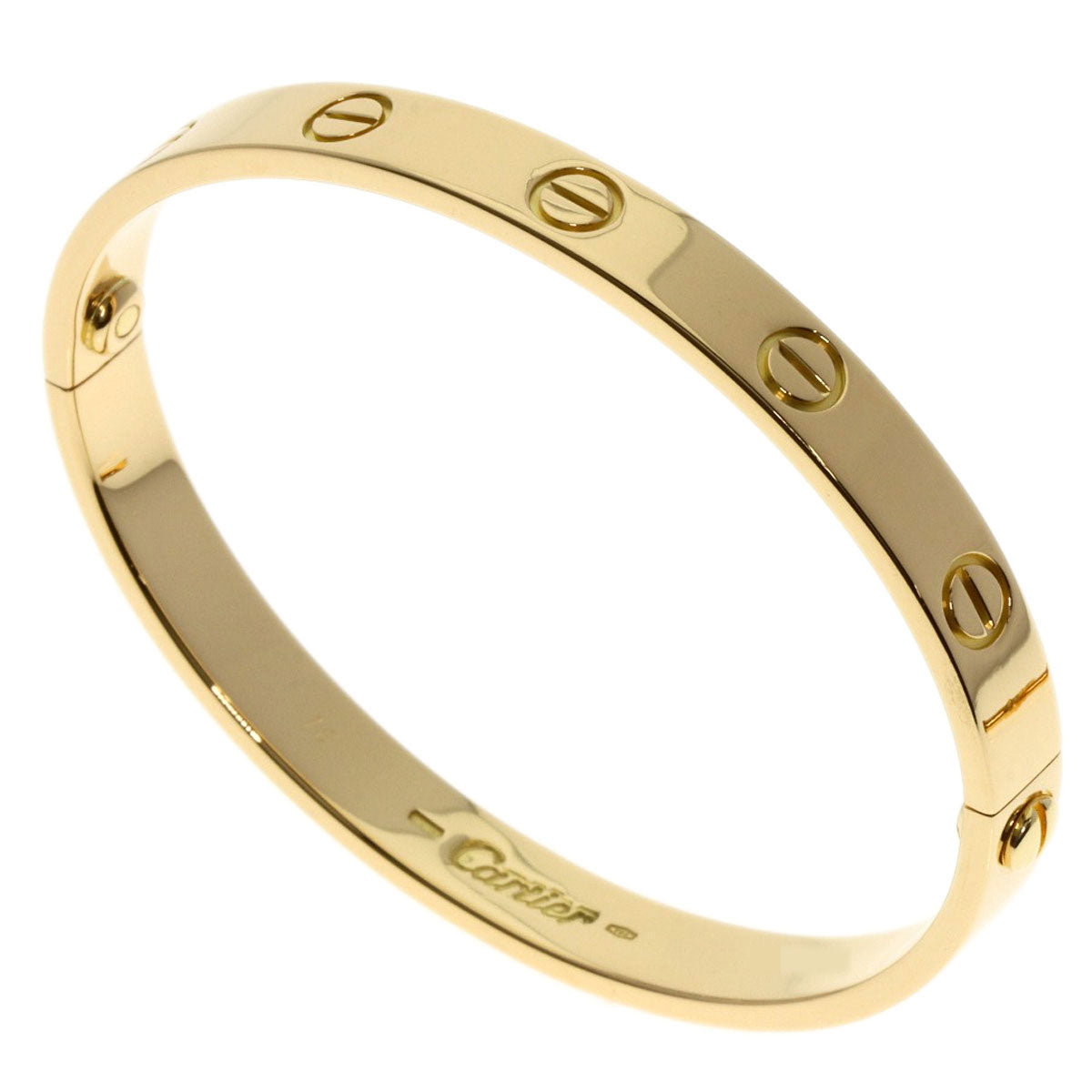 CARTIER LOVE Bracelets # 16 with driver Bracelet K18 Yellow Gold Ladies [Used]